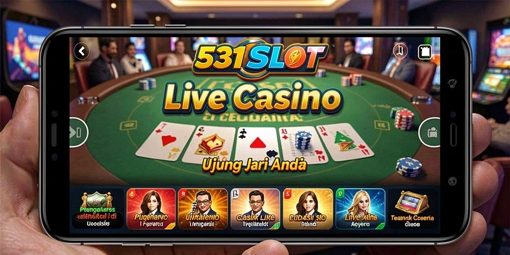 Tampilan gameplay Live Casino yang seru dan interaktif di 531SLOT.
