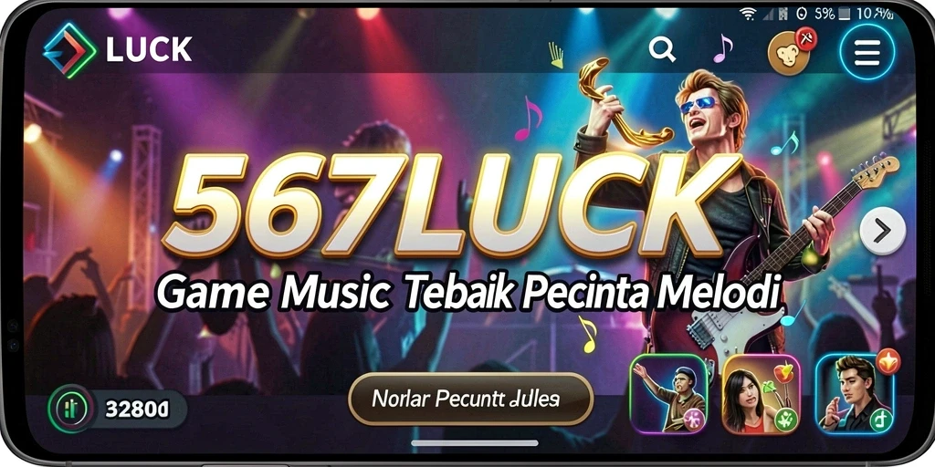 Screenshot 567LUCK menampilkan gameplay musik yang seru.
