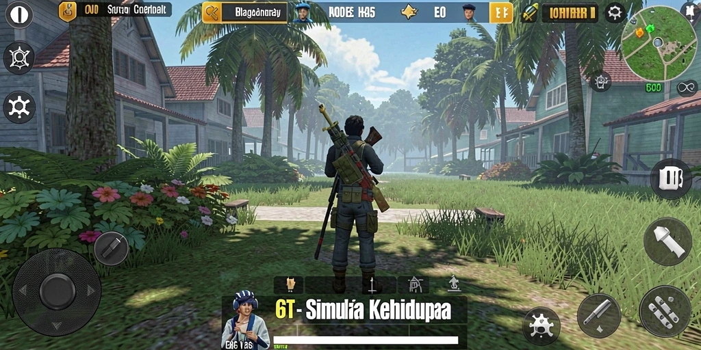 Tangkapan layar dari gameplay 6RT yang menampilkan aktivitas simulasi kehidupan.