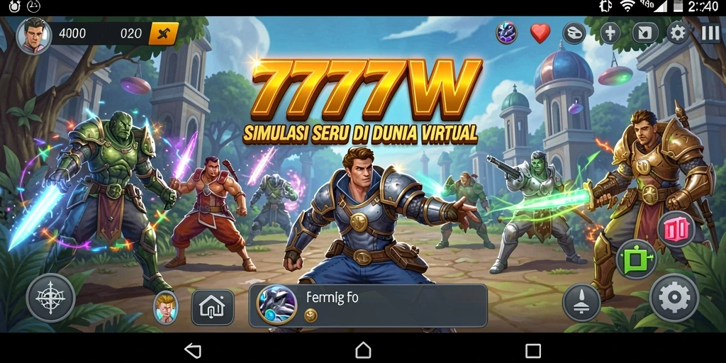 Tampilan gameplay menarik dari 7777W dengan fitur simulasi.