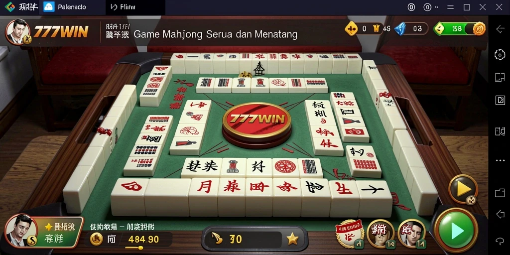 Tampilan menarik dari gameplay Mahjong di 777WIN yang seru.