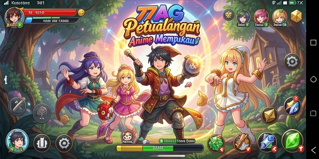 Tampilan menarik dalam gameplay 77AG yang penuh aksi anime.