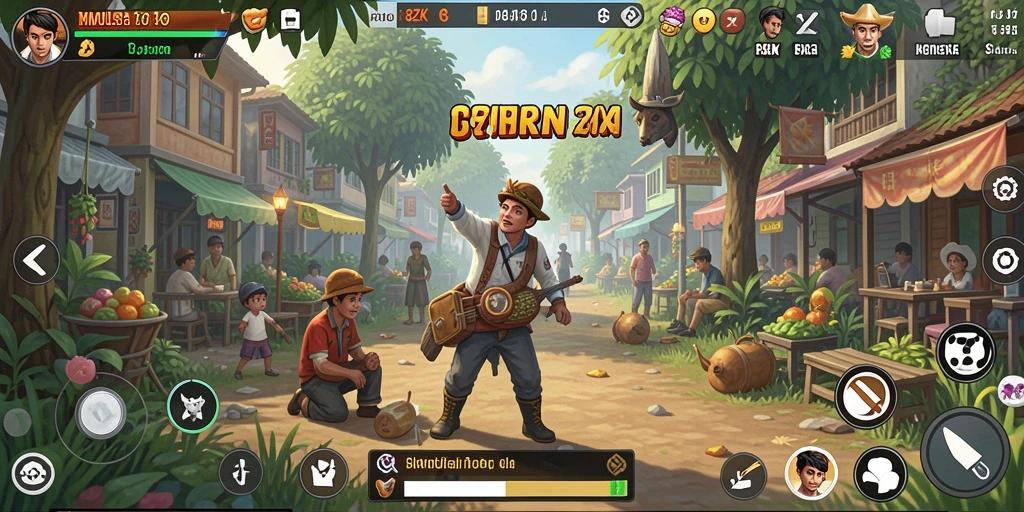 Gameplay 8ZK dengan karakter unik dan dunia imersif.