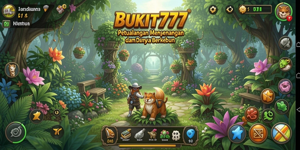 Tampilan gameplay seru BUKIT777 saat merawat ladang.