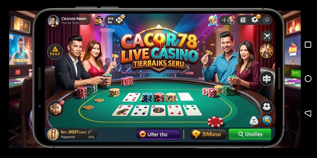 Tampilan menarik saat bermain Live Casino di CACOR78 dengan dealer profesional.