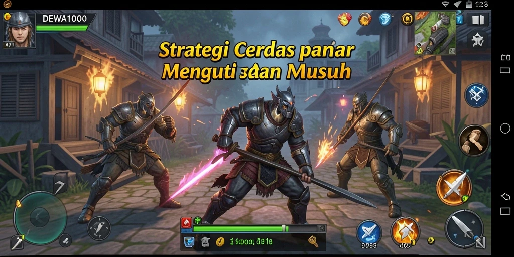 Tampilan gameplay DEWA1000 yang menegangkan dan penuh strategi.