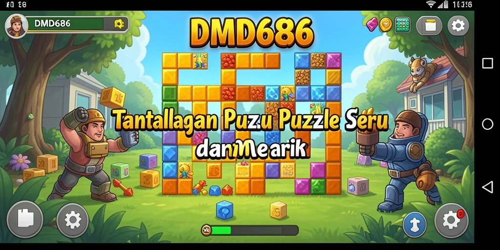 Screenshot gameplay DMD686 yang menampilkan tantangan Puzzle yang menarik.