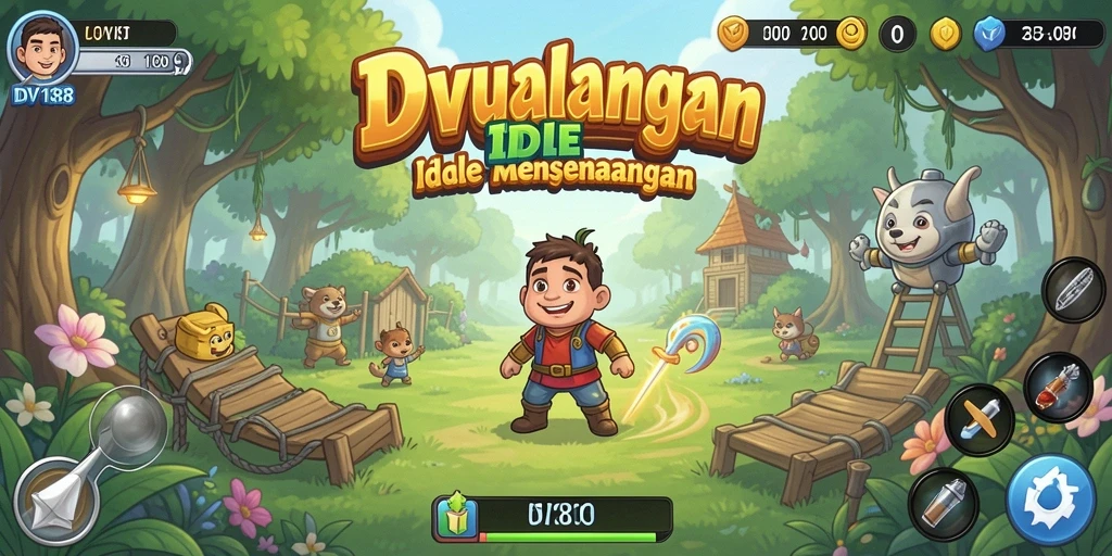 Tampilan dinamis gameplay DV188 yang mengasyikkan dalam genre Idle.