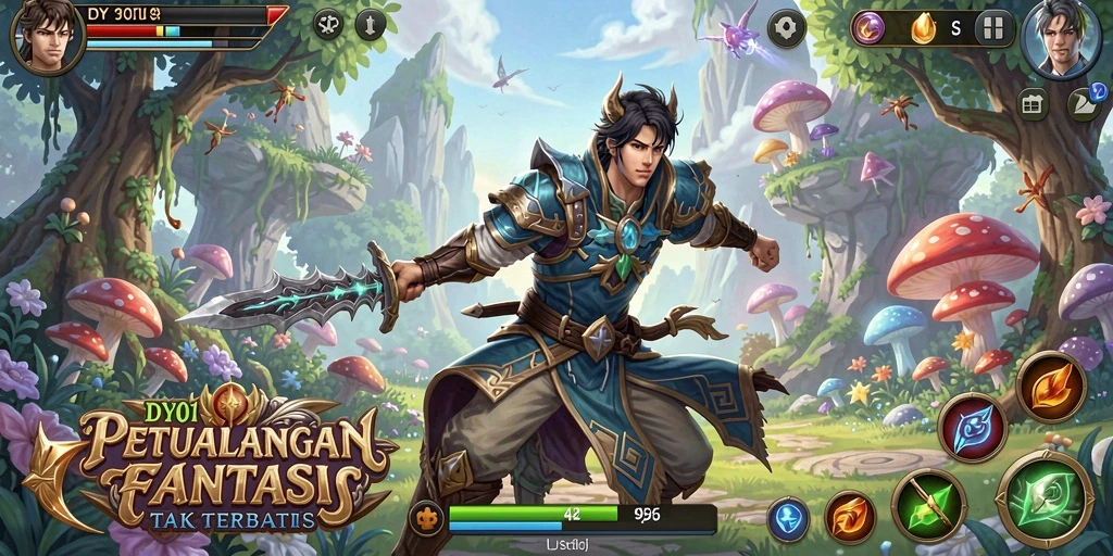 Tampilan gameplay epik di dunia RPG DY01.