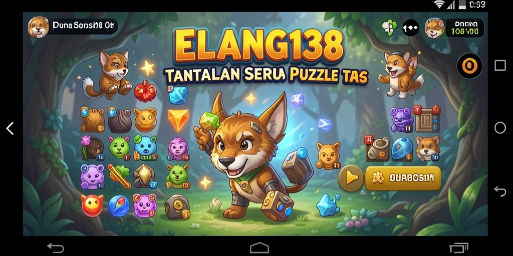 Tampilan gameplay puzzle yang seru dan menantang di ELANG138.