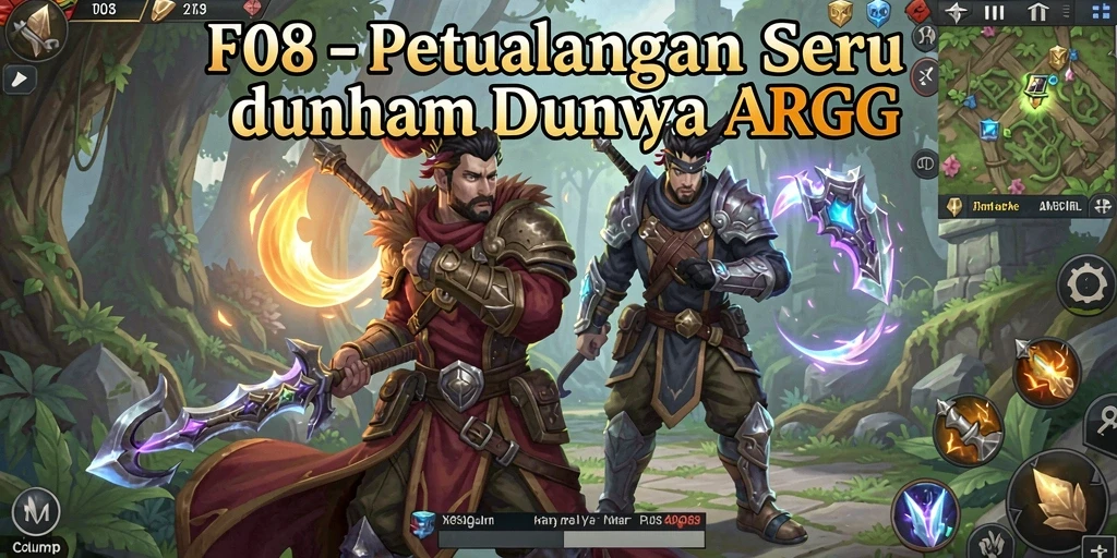 Tampilan mendebarkan dari gameplay ARPG F08 dengan pertempuran yang intens.