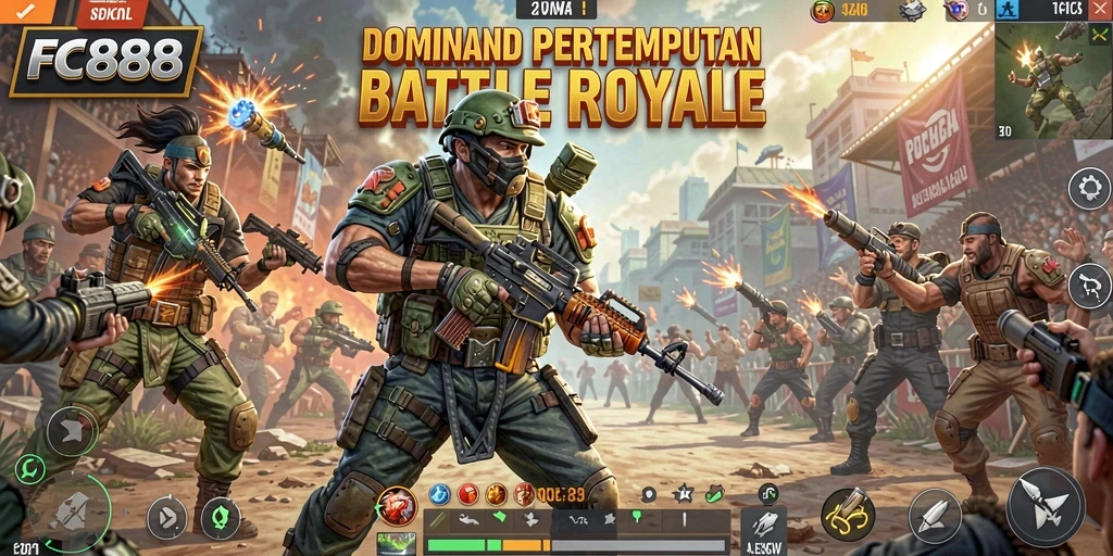 Gameplay seru FC888 dalam pertempuran Battle Royale yang menegangkan.