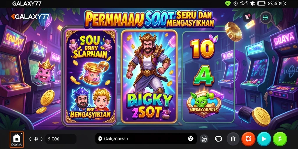 Tampilan permainan slot GALAXY77 yang mengasyikkan dan penuh warna.