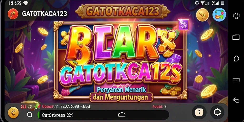 Tampilan gameplay GATOTKACA123 yang menarik di layar.