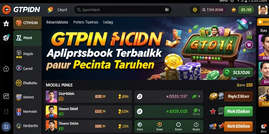 Tampilan gameplay aplikasi Sportsbook GTPIDN yang modern dan interaktif.