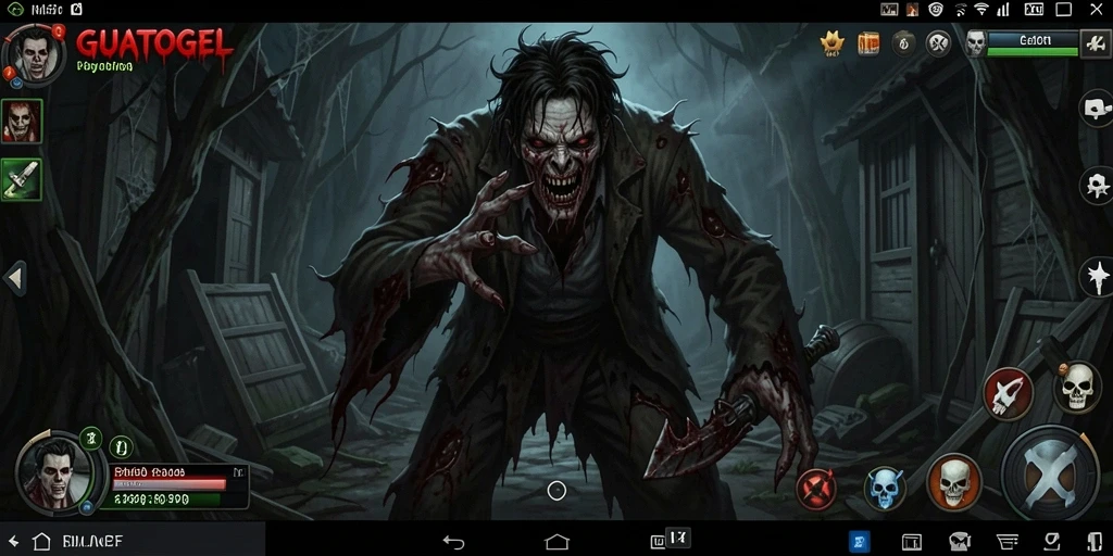 Gameplay GUATOGEL menampilkan momen-momen mencekam dan atmosfer yang menakutkan.