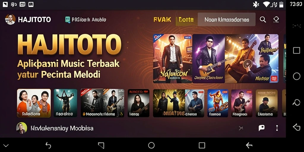 Tampilan utama permainan musik HAJITOTO yang menarik dan interaktif.
