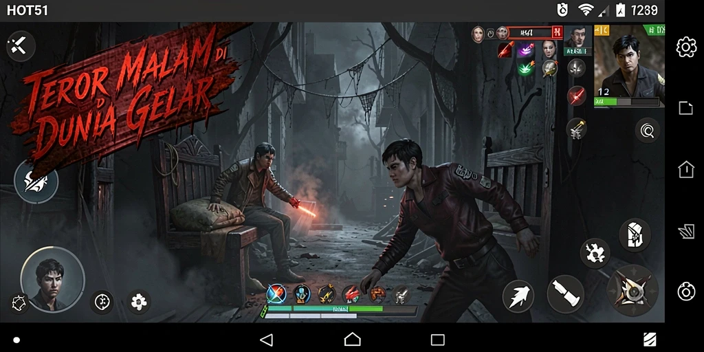 Gameplay HOT51 dengan suasana yang mencekam dan menakutkan.