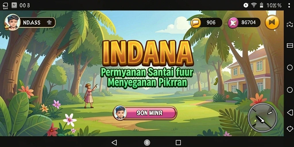 Screenshot menunjukkan gameplay menarik dan menantang dari INDAAA.