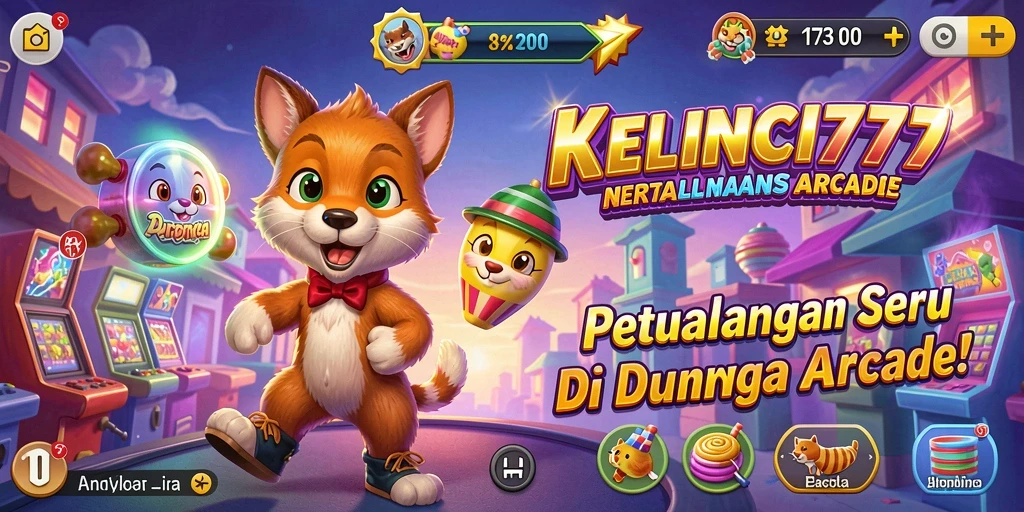 Screenshot menampilkan gameplay seru KELINCI777 dengan kelinci melompati rintangan.