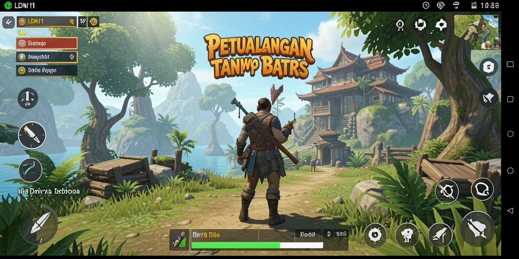 Screenshot gameplay LDN11 yang menunjukkan petualangan di dunia terbuka.