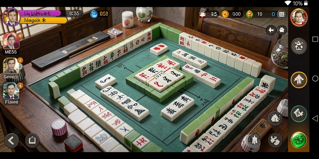 Tampilan gameplay menarik dari ME355 dalam permainan Mahjong.