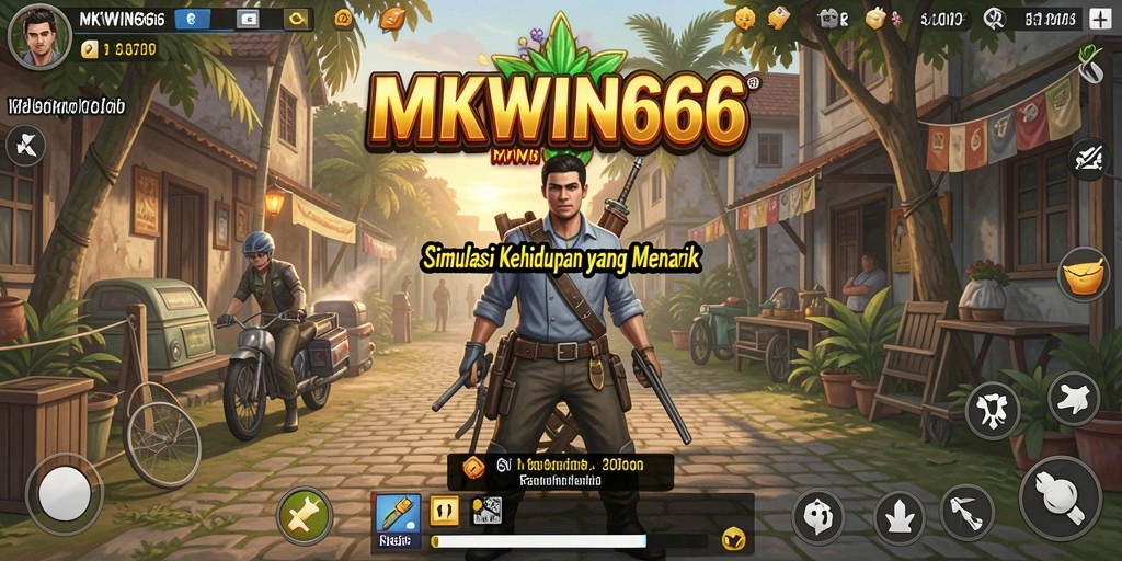 Screenshot gameplay MKWIN666 yang menampilkan interaksi karakter yang dinamis.