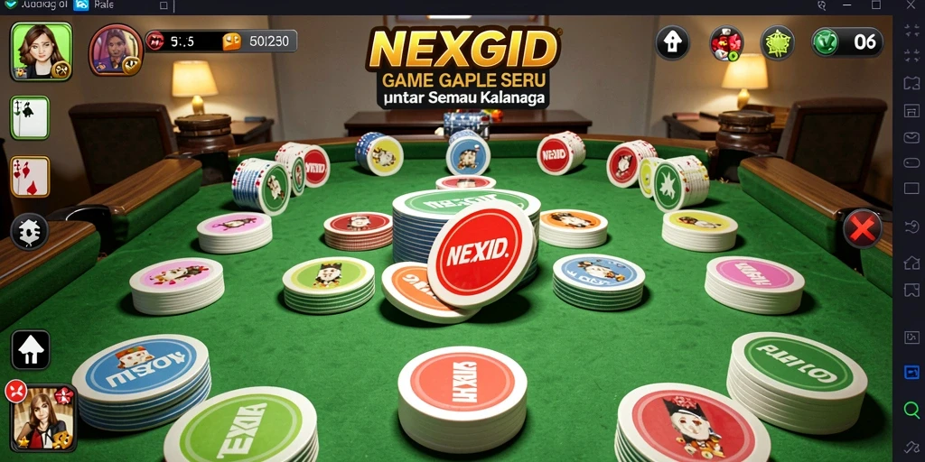 Tampilan gameplay seru yang menghadirkan keseruan Gaple.