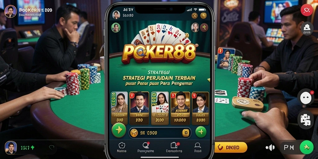 Tampilan gameplay POKER88 yang menegangkan dan strategis.