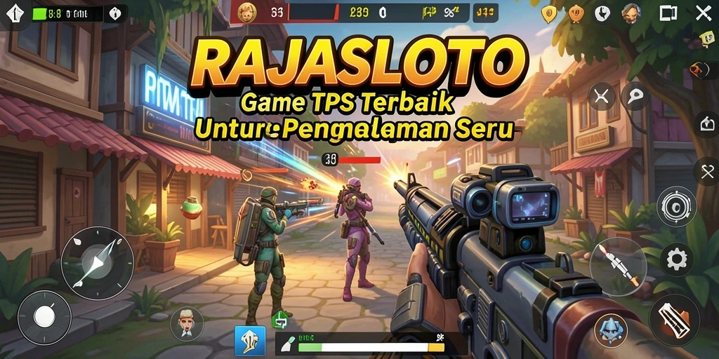 Screenshot dari gameplay RAJASLOTO menunjukkan aksi menegangkan dalam TPS.