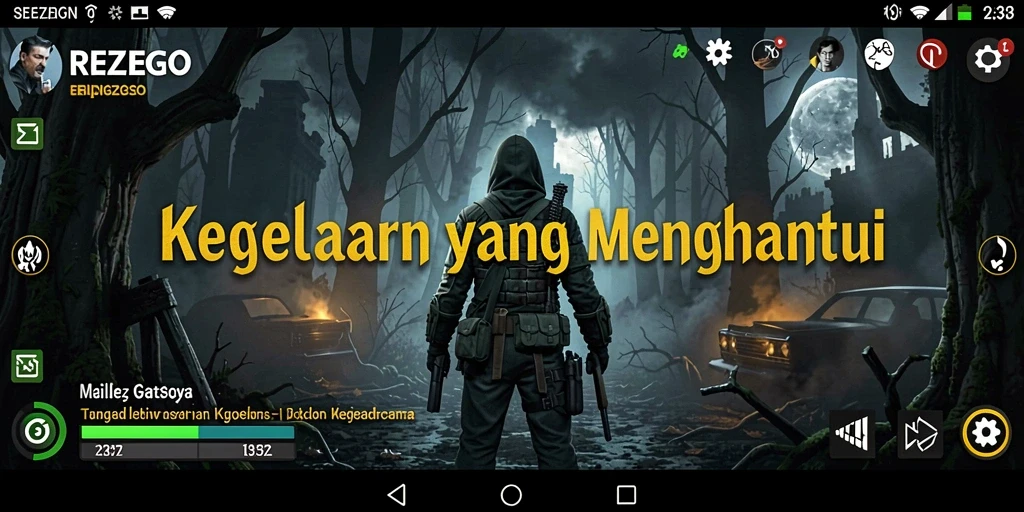 Tampilan menyeramkan dari gameplay REZEGO yang mencekam.