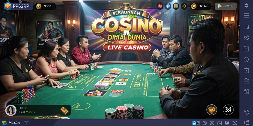 Tampilan gameplay Live Casino yang menarik dan interaktif.