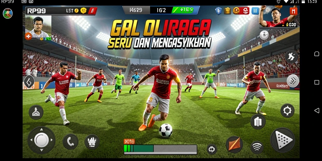 Tampilan menarik dari gameplay RP99 yang penuh aksi olahraga.