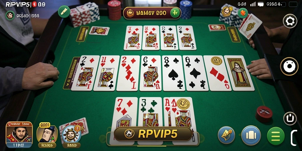 Screenshot gameplay RPVIP5 menampilkan aksi seru permainan Domino.