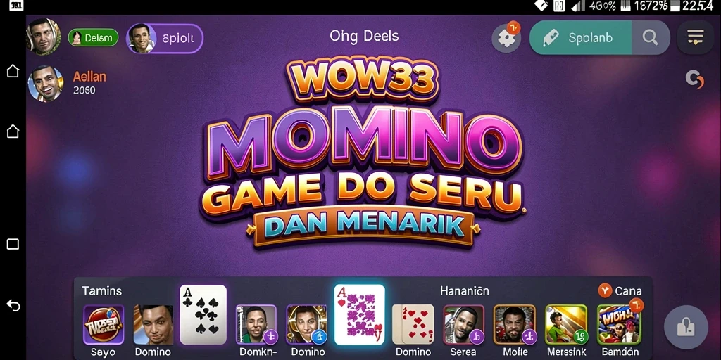Tangkapan layar WOW33 menampilkan aksi permainan Domino yang mengasyikkan.