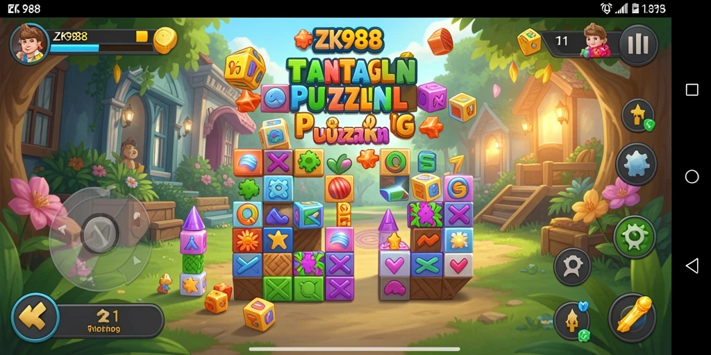 Gameplay seru dan menantang dalam ZK988 Puzzle.